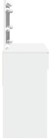 fehér fésülködőasztal LED-del 100 x 40 x 130 cm