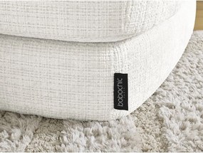 Fehér zsenília sarokkanapé (jobb oldali-heverő résszel) Leonore – Bobochic Paris