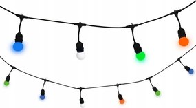 LED-es kerti girland 10xE27 5,6m 6W Goldlux (korábban Polux) 308214