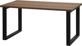 HOMCOM Téglalap Alakú Kávézóasztal Ipari Stílusban Fém Lábbal és Fa Hatású Top - 100 x 60 x 50 cm | Aosom