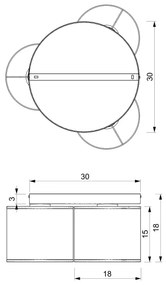 Felületre szerelhető csillár RATTAN 3xE27/60W/230V rattan