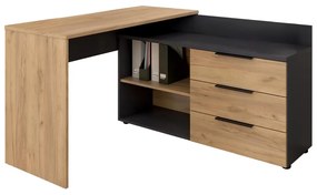 Sarok PC asztal Klodekas 9 (grafit + artisan tölgy) . 1116370