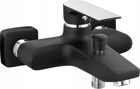 Ferro Kádtöltő Csaptelep Algeo Square Fali, Fekete/króm