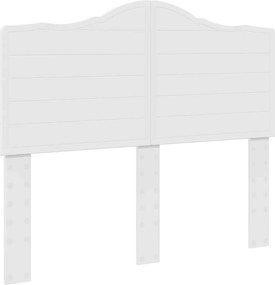 vidaXL Fejtámla Fényes Fehér 135 cm Faanyag