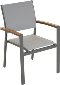 Kerti szék 86,5 x 57 x 57,5 cm egymásba rakható antracit