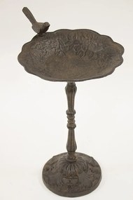 Öntöttvas barna talpas madáritató állvány madárkával 44,5x31x25cm