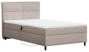 Elektromos állítható ágy, boxspring, bézs, 120x200, BOSTON