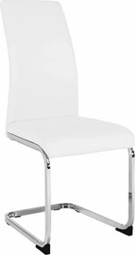 Étkező szék, fehér/króm, VATENA