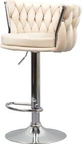 Design bárszék, bézs Velvet szövet/króm, BRIN