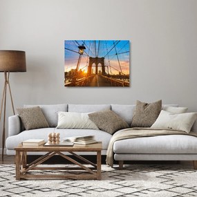 Kép - Brooklyn, híd, Manhattan, New York (üvegen) (70x50 cm)