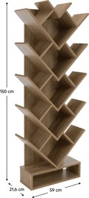 Polcrendszer, szürkésbarna tölgy, VEVEY