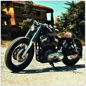 Poszterek 100x100 Klasszikus motorkerékpár Motor