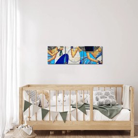 Kép - egyiptomi festmények (órával) (90x30 cm)
