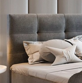 Kárpitozott boxspring ágy GLORIEN 90x200 cm bíbor Matrac: Bonell rugós matrac
