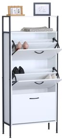 TREDIS cipőtartó, 3 polc, fehér