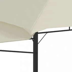 krémszínű pavilon dupla kibővített tetővel 3x3x2,75 m 180 g/m²