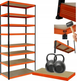 Tárolószekrény fém állvány Helios 270x110x35cm 8Px275kg Magas