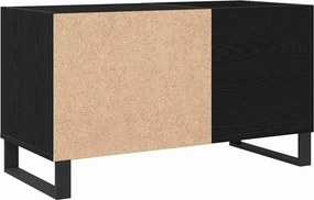 vidaXL Hanglemez szekrény ajtóval Fekete tölgy 85 x 38 x 48 cm Faanyag