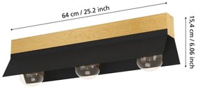 Eglo 900443 - Mennyezeti lámpa TARRAFO 3xE27/40W/230V