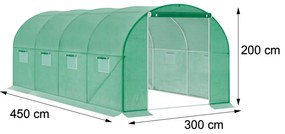 Fóliasátor 200x300x450 cm erősített vázzal+fólia