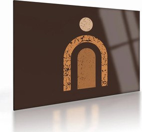 Üveg kép - Narancssárga ívek N⁰3 (70x50 cm)