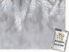 Fotótapéta Pálmalevelek Beton Tollak Nappali Hálószoba Tapéta 400x280