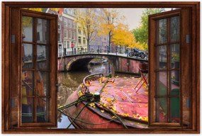 Poszterek 90x60 Rózsaszín híd Amszterdam