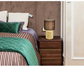 Globo 21626 - Asztali lámpa VALENTINO 1xE14/40W/230V fekete/arany