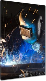 Vászonkép 80x120 Hegesztő argon szikra