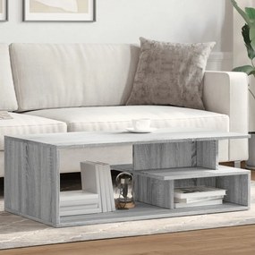 Szürke sonoma szerelt fa dohányzóasztal 102x55x35 cm