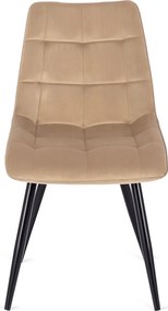 Szék bézs színben, bársony kárpittal RIO