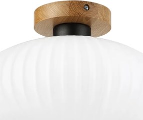 Mennyezeti lámpa HARMA WOOD 1xE27/15W/230V tölgy/fehér Ø 30 cm