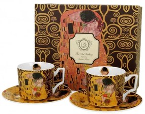 Gustav Klimt porcelán két személyes kávés csésze 110 ml díszdobozban