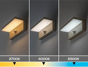 Rabalux 77220 - ZARAGOZA LED kültéri fali lámpa érzékelővel 9W/230V IP54 bézs