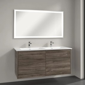 Villeroy &amp; Boch Finero mosdó szekrénnyel és tükörrel 130 cm szürke S00305RKR1