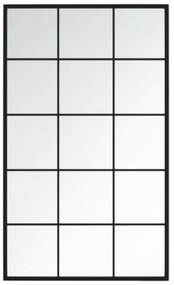 fekete fém fali tükör 100 x 60 cm