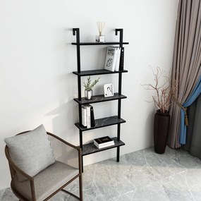 Piante könyvespolc, fekete, 60 cm