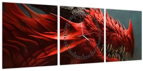Kép - Sárkány (órával) (90x30 cm)