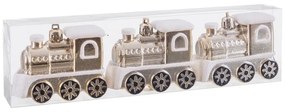 Karácsonyfadísz készlet 3 db-os 6 cm Train – Casa Selección