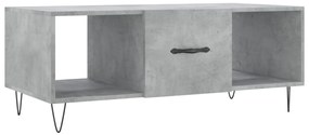 Betonszürke szerelt fa dohányzóasztal 102 x 50 x 40 cm