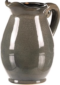 Kerámia váza kancsó formájú, közepes, szürke