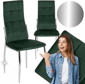 Kárpitozott Konyhai Szék Étkező Nappali Konyha Velúr Zöld Molly