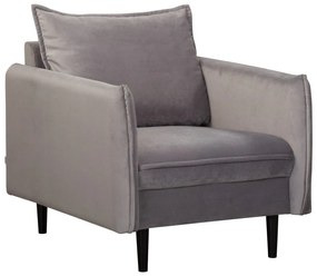 Szürke bársony fotel Juli – Ropez