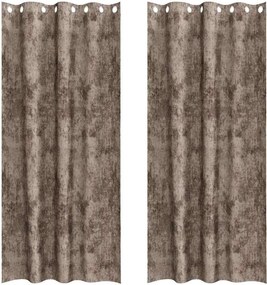 vidaXL Bársonyfüggönyök 2 pcs Cappuccino 245 x 140 cm Bársony