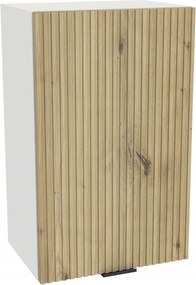 Konyhaszekrény felső 45/72 Vigo korpusz fehér front Ryfla tölgy Artisan