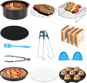 Akcesoria Air Fryer Olajsütőhöz 8" 13 Részes Szett