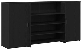 vidaXL recepciós pult fekete tölgyszínű 200x50x103,5 cm szerelt fa