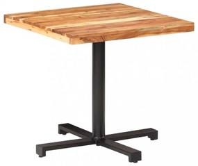 Négyszögű tömör akácfa bisztróasztal 80 x 80 x 75 cm