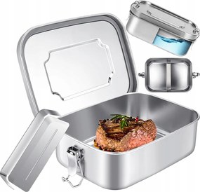 Uzsonnás Doboz 850 ML Rozsdamentes Acél 304 Vízálló, Rekeszekkel
