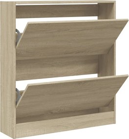 vidaXL sonoma tölgy színű szerelt fa cipőszekrény 80 x 21 x 87,5 cm